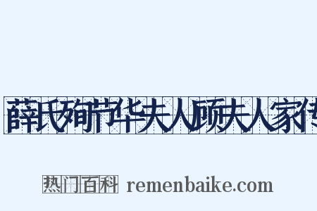 薛氏殉节华夫人顾夫人家传是什么意思的图片